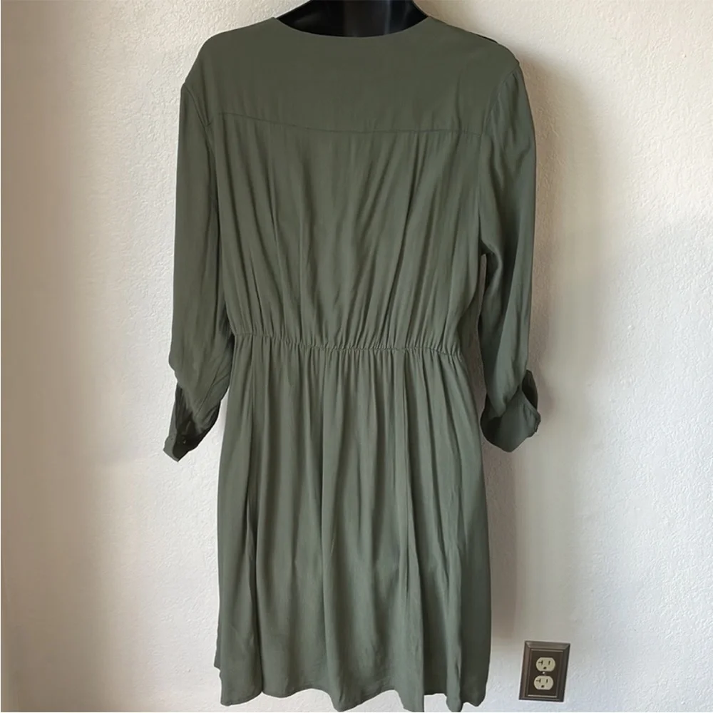 Anthropologie Olive Green Dress - Picture 4 of 6